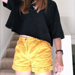 Yellow Quarter Shorts